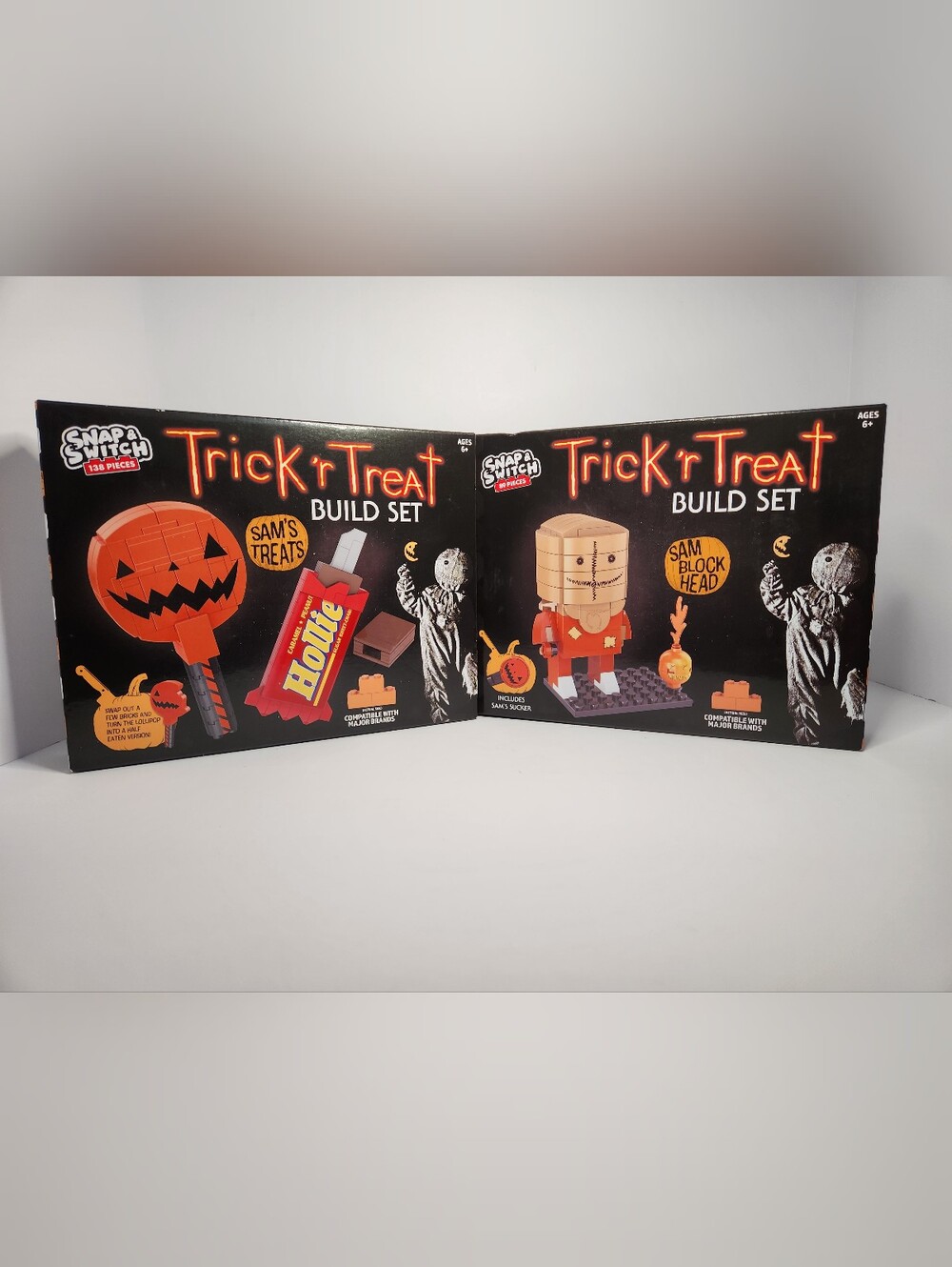 Trick 'r Treat Sam Block Head And Sam's Treats Build Sets - Orange